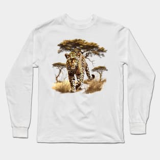 Leopard Design Long Sleeve T-Shirt